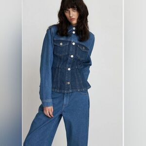 Stella Nova Blue Two-toned Denim Shirt Size 6